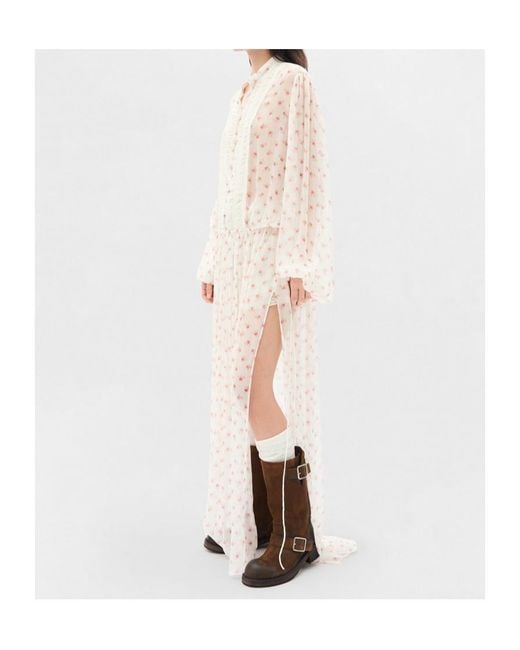 Ann Demeulemeester White Tren High Comfort X-Long Dress
