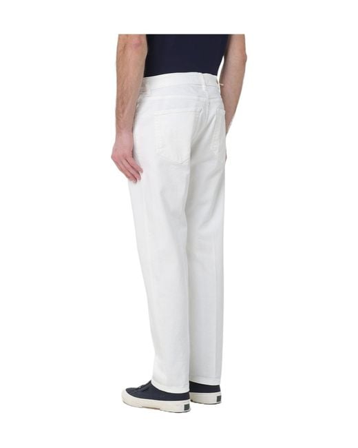 Pt Pantaloni White Pt Torino Cinque Tasche Slim Jeans for men