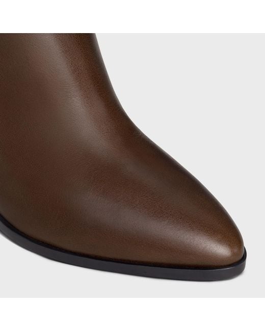 Céline Brown Riding Boot With Triomphe Wiltern