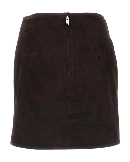 ROTATE BIRGER CHRISTENSEN Black Suede Mini Skirt