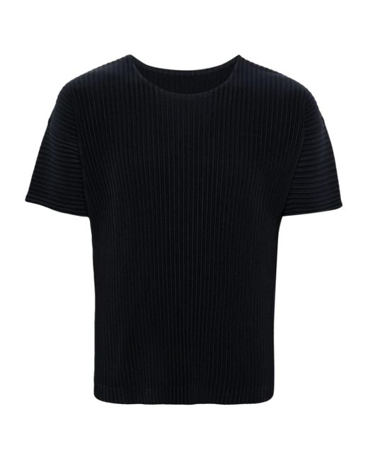 Homme Plissé Issey Miyake Black Homme Plissé Issey Miyake Basic Straight Hem T-Shirt for men