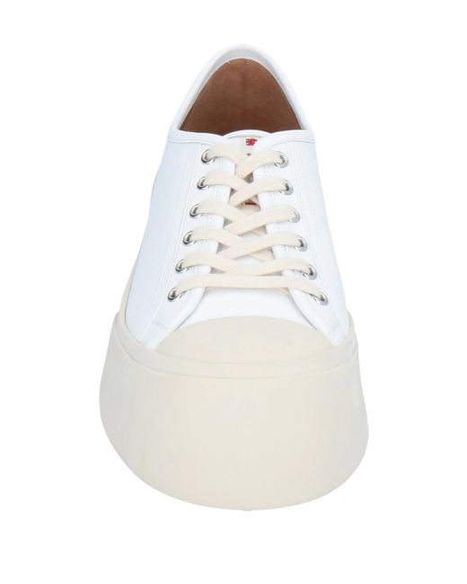 Marni White Solid Color Sneakers