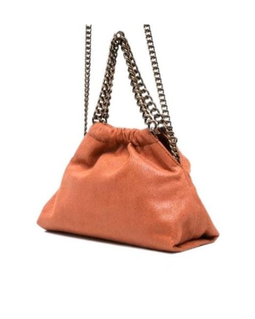 Stella McCartney Orange Drawstring Chain Bag