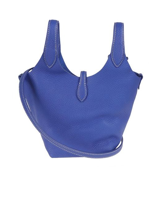 Polo Ralph Lauren Blue Logo Detailed Small Tote Bag