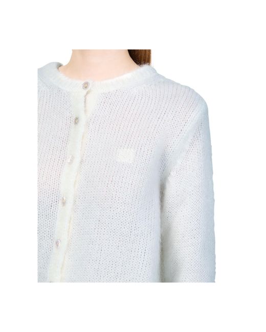 Loewe White Mohair Blend Cardigan