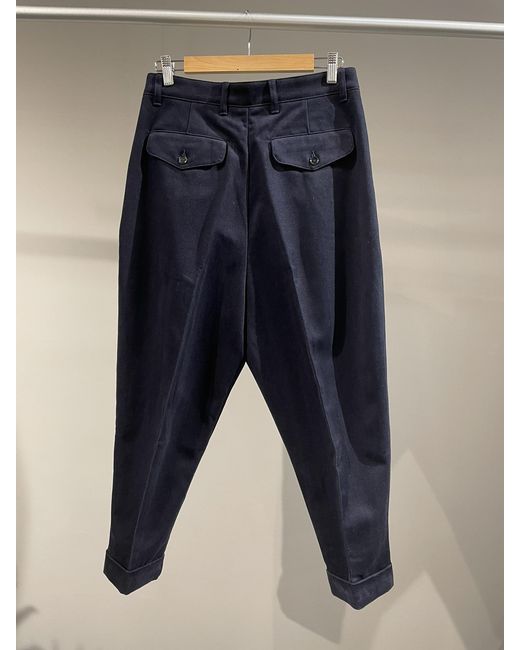 AMI Blue Casual Trousers With Belt Loop for men