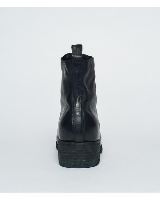 Guidi Black Front Zip Ankle Boots