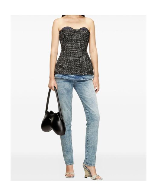 DIESEL Black Double-D Shoulder Bag