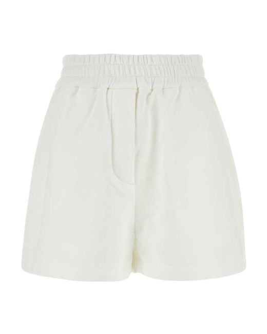 Prada White Loose Waist Shorts