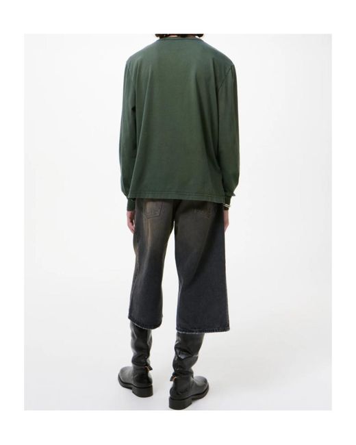 Our Legacy Green Cruise Longsleeve Antique Phantom Legacy Jersey T-Shirt for men