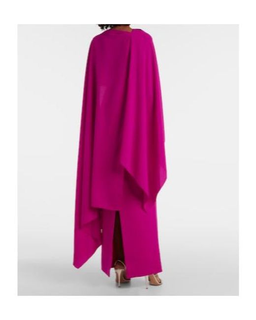 Roksanda Pink Demetria Caped Crepe Gown