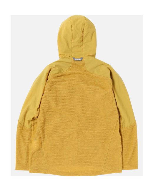 And Wander Yellow Hooded Zip Jacket for men