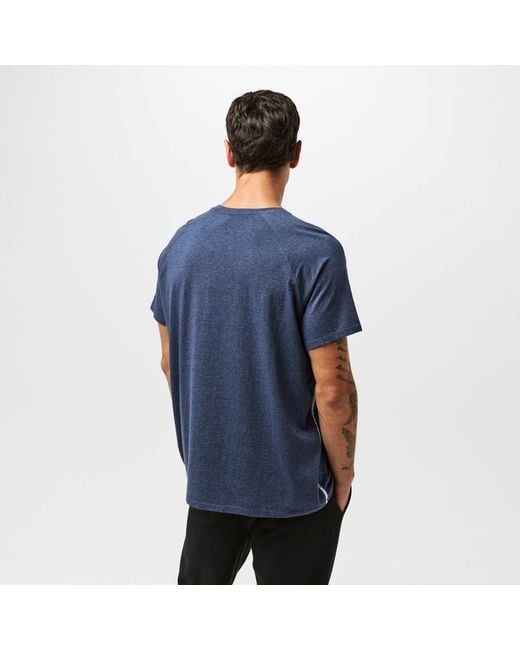 Boss Blue Solid Color Minimalist T-Shirt for men
