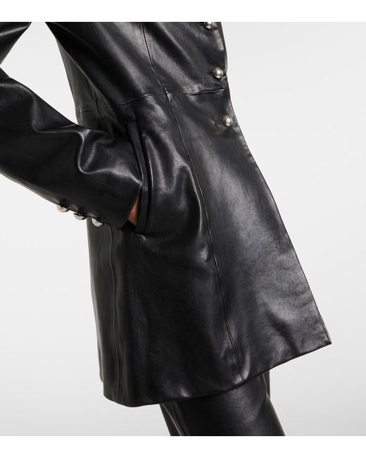 Nour Hammour Black Parlor Leather Jacket