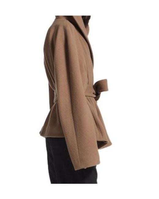 Balenciaga Brown Short Wrap Coat