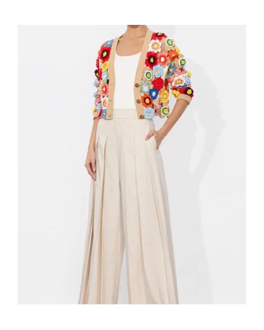 Alice + Olivia White Bradley Cardigan