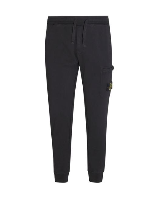 Stone Island Black Cotton Pants for men
