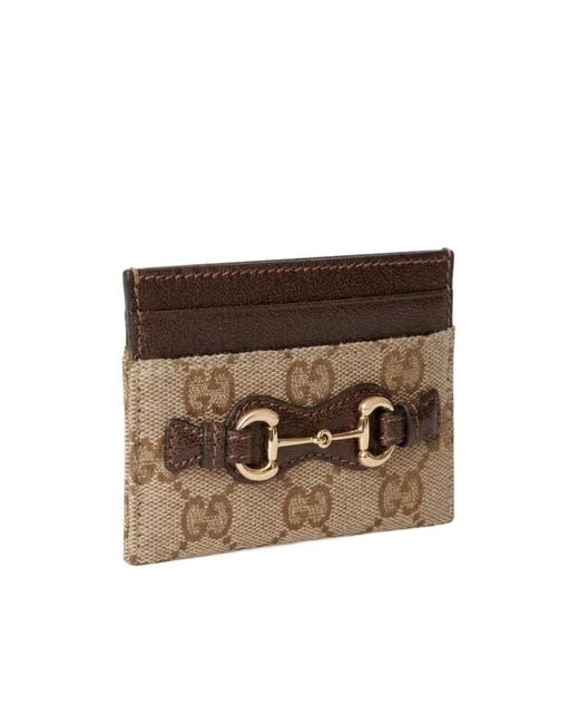 Gucci Brown Card Case With Horsebit