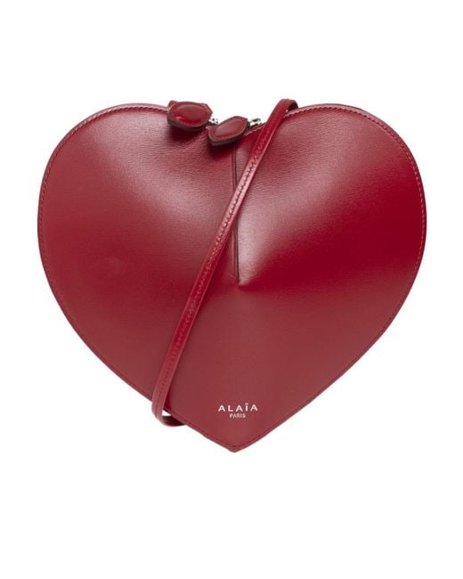 Alaïa Red Alaïa Le Coeur Heart-Shape Crossbody Bag