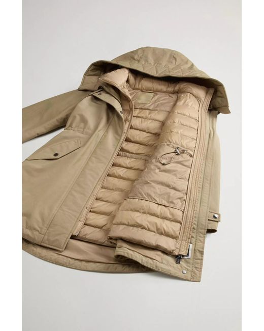 Woolrich Natural Authentic Parka Coat