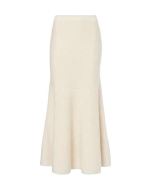 Gabriela Hearst White Manni Knitted Cashmere Maxi Skirt
