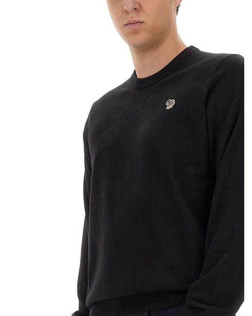 Paul Smith Black Ps Paul Smith Zebra Logo Jumper for men