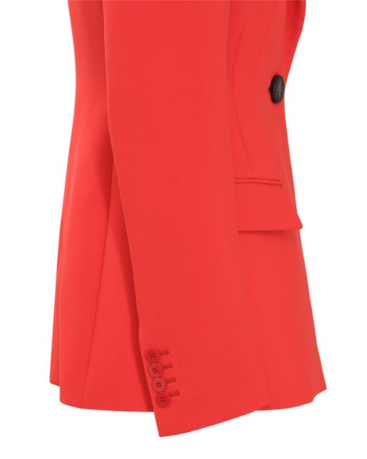 The Attico Red Single-Breasted Blazer