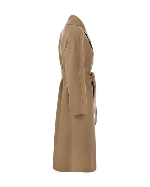Max Mara Natural Studio Cles Belted Long-Sleeved Coat