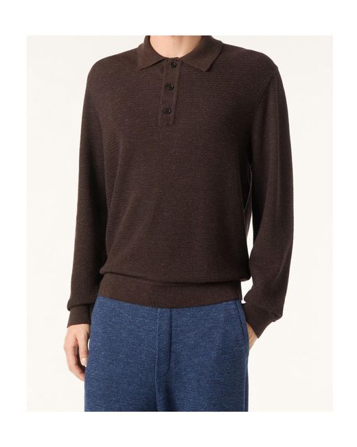 Loro Piana Brown Gokarna Polo Sweatshirt for men