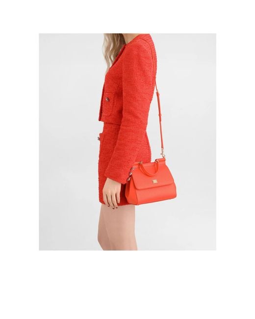 Dolce & Gabbana Red Medium Sicily Handbag