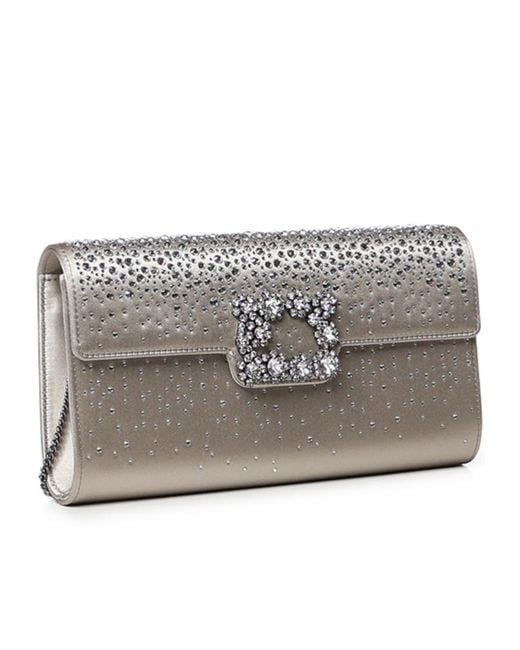 Roger Vivier Gray Flap Shoulder Bag