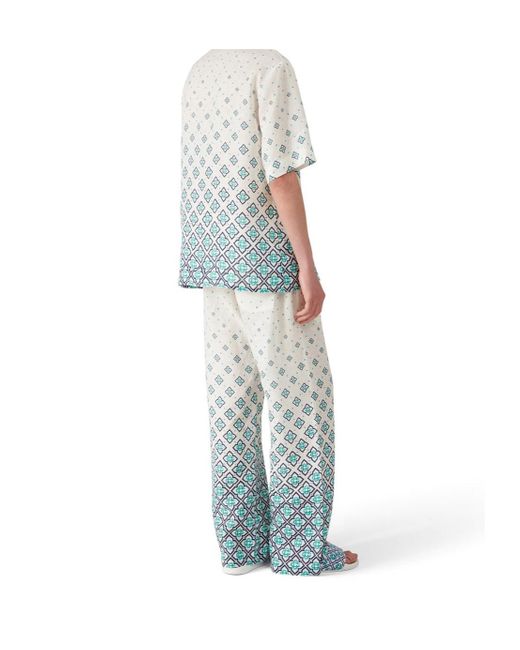 Casablanca Blue Gradient Monogram Trousers for men