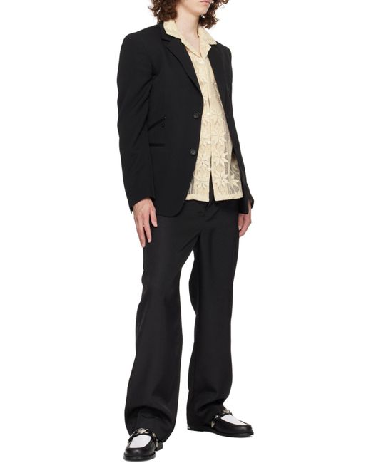 Toga Virilis Black Round Toe Loafers for men