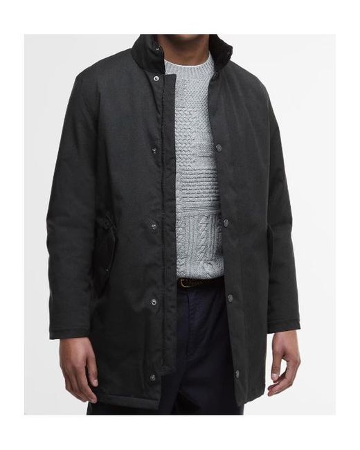 Barbour Black Winter Powell Waterproof Jacket for men