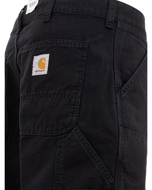 Carhartt Black Double Knee Relaxed Fit Shorts for men