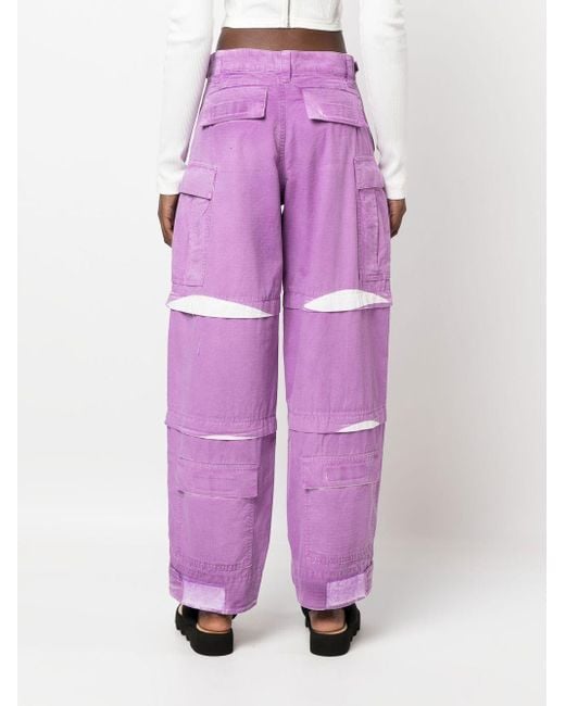 DARKPARK Purple Logo Cargo Pants