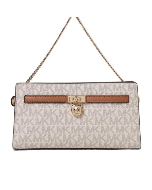 Michael Kors Natural Michael Hamilton Moderne Extra-Small Signature Logo Crossbody Bag