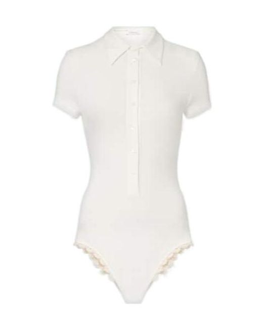 Magda Butrym White Short-Sleeved Jumpsuit