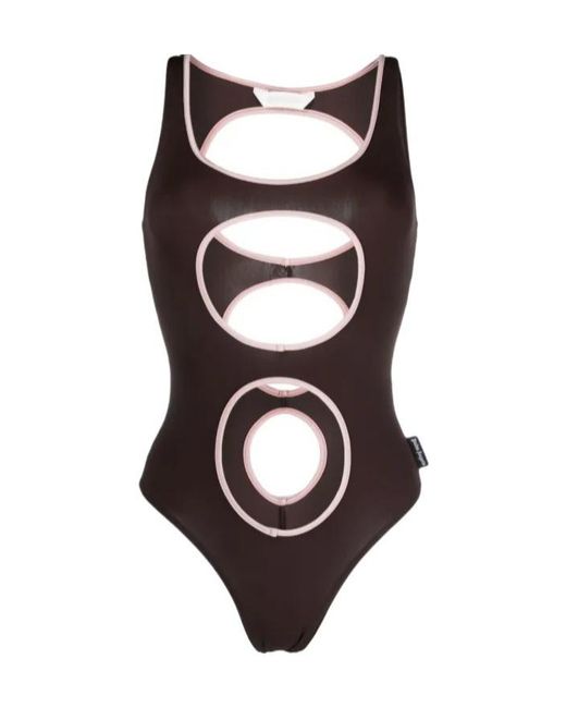 Palm Angels Multicolor Cut-Out Swimsuit