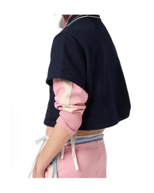 Miu Miu Blue Piqué Polo Shirt