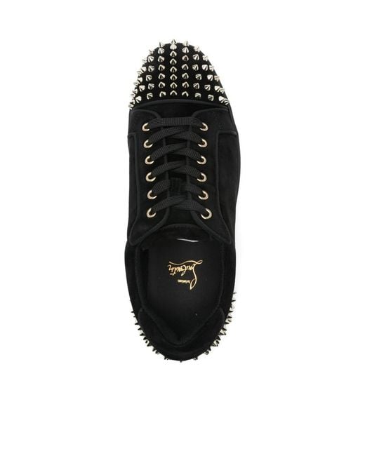 Christian Louboutin Black Seavaste 2 Suede Leather Sneakers for men