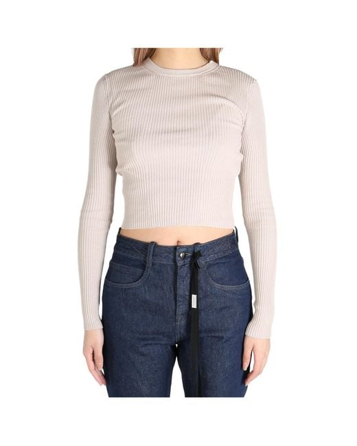 Ann Demeulemeester Blue Kati Cropped Jumper