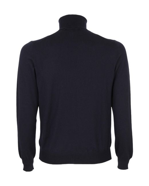 Tagliatore Blue Turtleneck Sweater for men