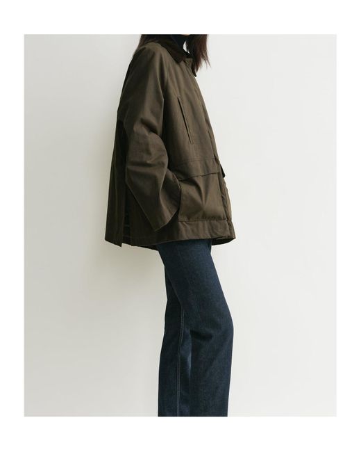 Totême  Green Totême Collared Pocket Detailed Jacket