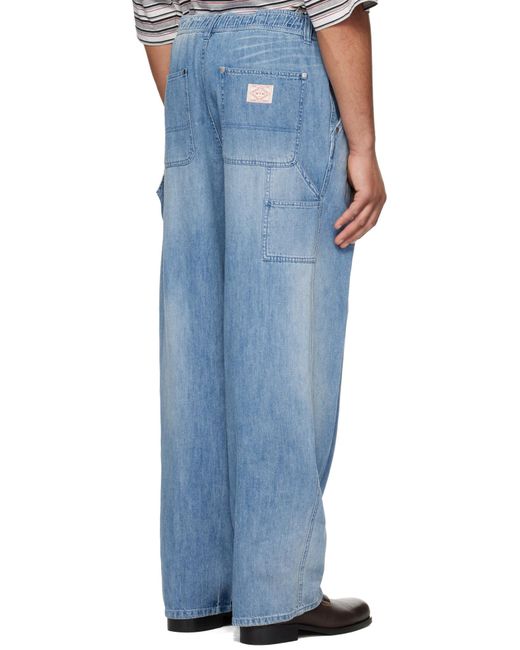 Wooyoungmi Blue Lightweight Tapered Jeans for men