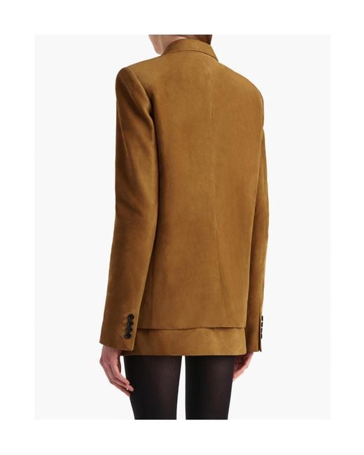 Khaite Brown Suede Jacket