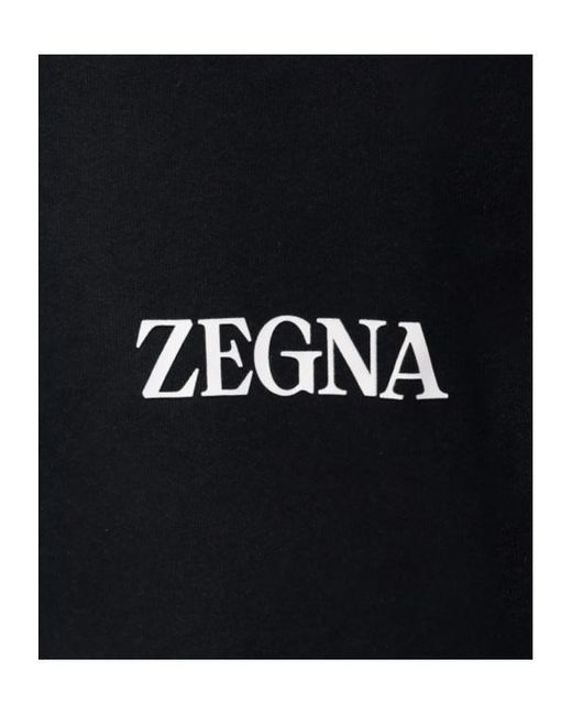 Zegna Black Round-Neck Sweater for men