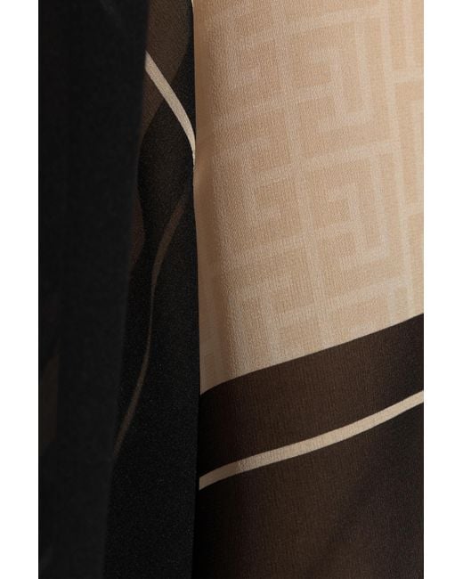 Balmain Black Sheer Monogram Border Poncho