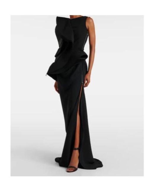 Maticevski Black Fateful Ruffled Gown