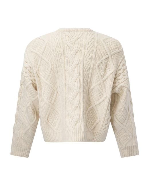Céline White Oversized Crew Neck Sweater for men